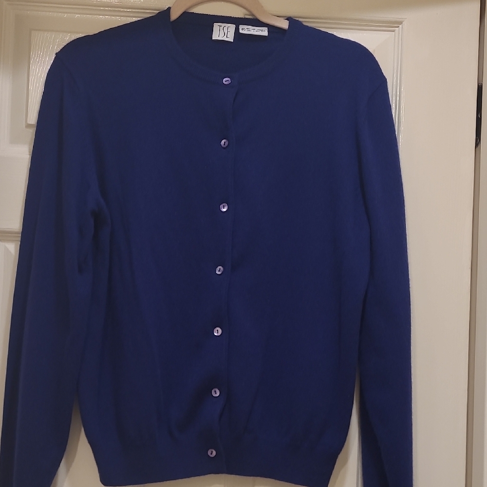 TSE Cashmere Women's Deep Blue  Cardigan